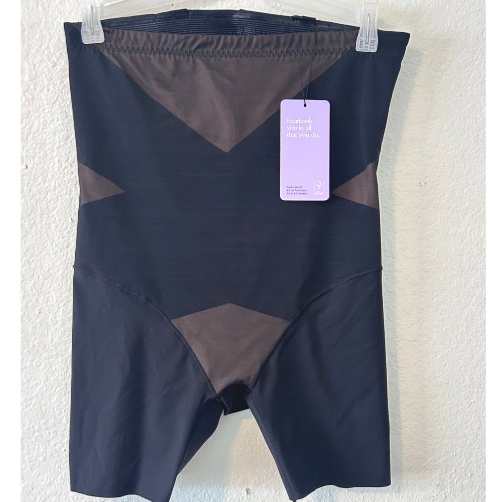Honeylove SuperPower Short Onyx Black High Waisted Shapewear SPST00014 XL NEW
